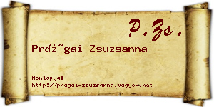 Prágai Zsuzsanna névjegykártya
